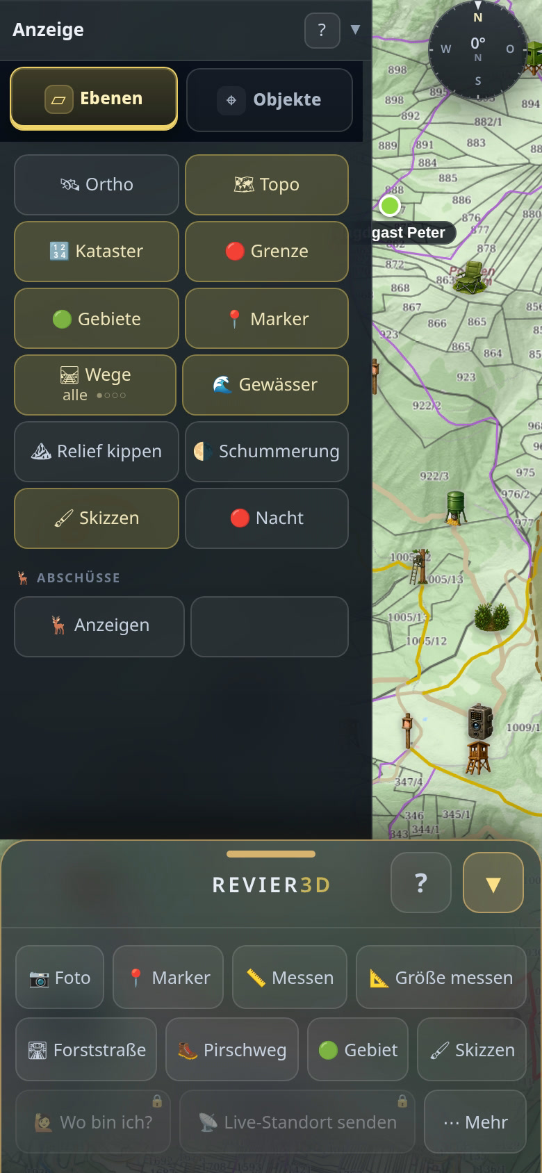 Map layers tailored to the task