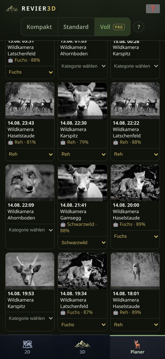 Set up trail cameras and assign images per camera