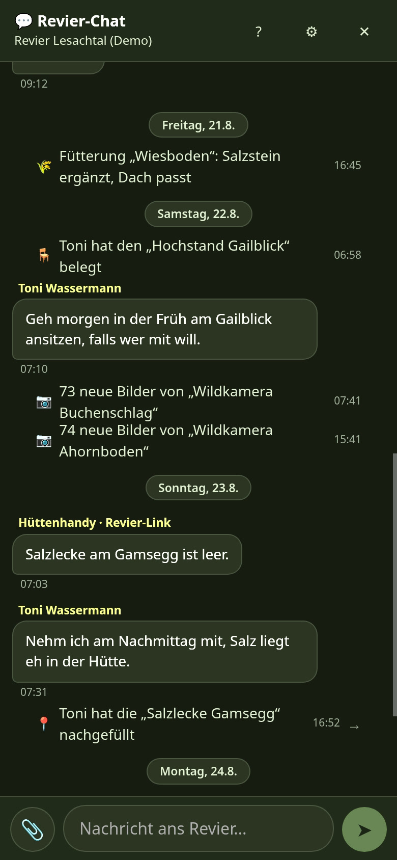 End-to-end encrypted ground chat for the team